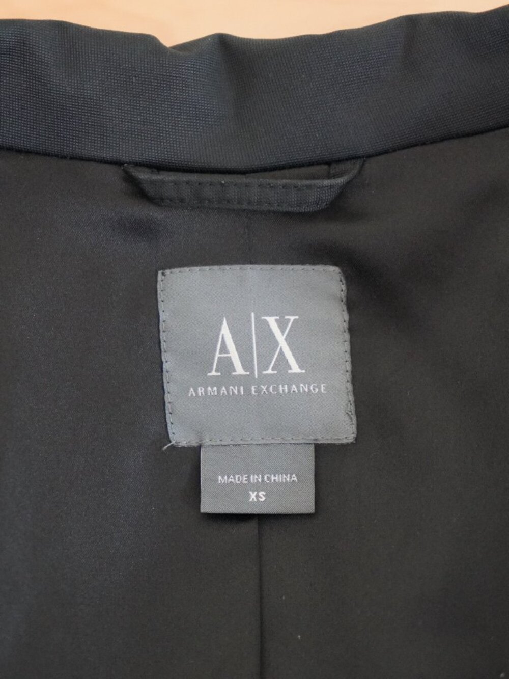 Armani Exchange Pleated Jacket-Wmns XS-Cotton-Loose Collar Button-w/ Garment Bag - Picture 8 of 12